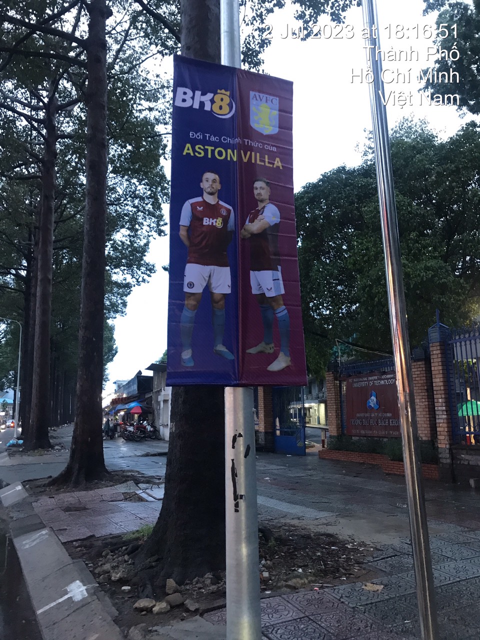 Banner sự  kiện hợp tác BK8 và Aston Villa tại Sài Gòn